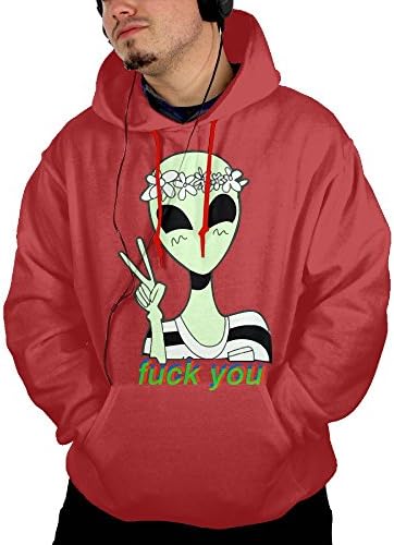 POSGHra Athletic Men's Alien Fuck You Idgaf Hooded Sweatshirt