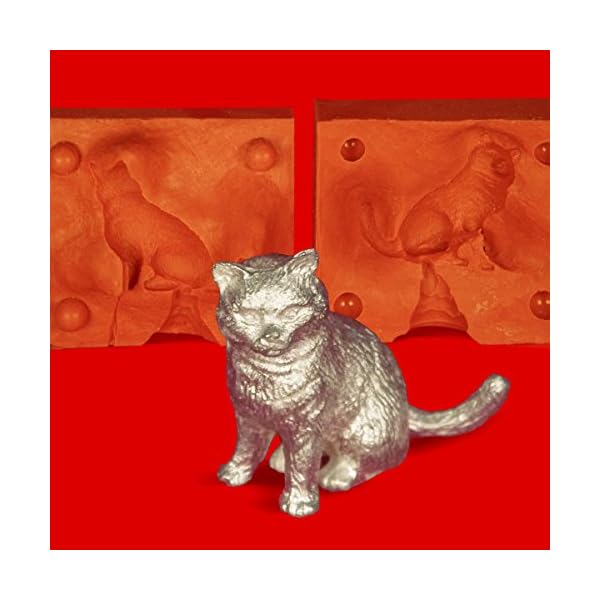 ZinngieÃform Katze sitzend, ca. 95g Reinzinn