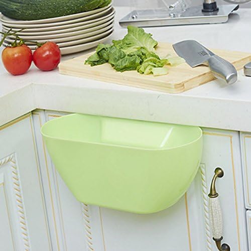 CoCocina Wall-Mounted Trash Can Creative Kitchen Bathroom Storage Bucket Multipurpose Sundries Storage Bucket Bathroom Shelf, Wall Hanging Suction Wall, Dustbin Snack Box - Green