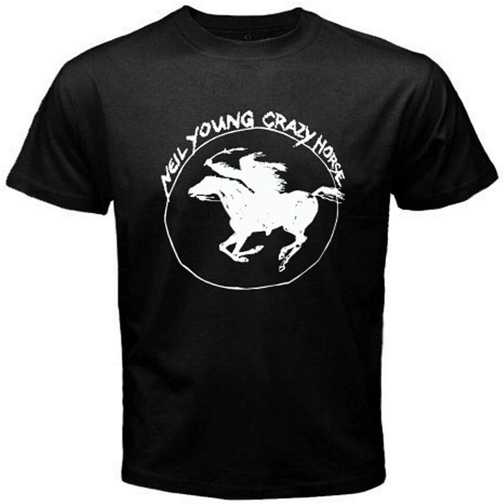 New Rare Neil Young Crazy Horse Classic Tour Logo Rock Men's TShirt S