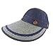 Muryobao Women's Wide Brim Floppy Caps Packable Straw Sun Hat Summer UV Protection Hats with Chin Strap for Women Beach Glof Cowboy Blue