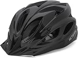Victgoal Adults Bike Helmet with Magnetic Goggles Visor LED Rear Light Black-V