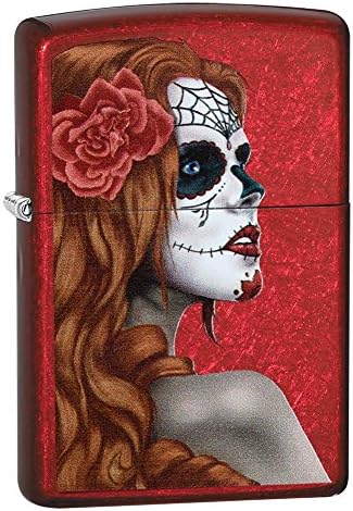Zippo Day of the Dead Girl Lighter Engraved by Pocket Gift - these are great Personalised Gifts for Men - for Birthday Gifts