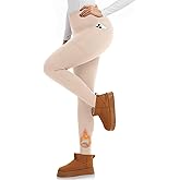 iaoja Fleece Lined Leggings Women with Pockets - Thermal High Waist Tummy Control Yoga Pants Winter Workout Running Pants
