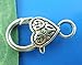 Souarts 10/20/50 PCS Heart Lobster Claw Clasps Antique Silver Color Lobster Claw Clasps 25x12mm for Jewelry Finding Necklaces Bracelet DIY Making Accessories