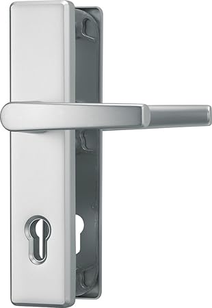 ABUS Tür-Schutzbeschlag HLS214 F1, mit beidseitigem Drücker, aluminium 21035
