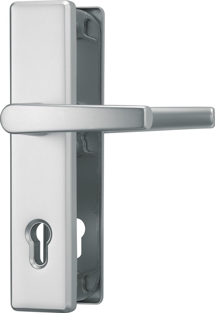 ABUS 210358 door protection fitting HLS 214DD F1, with handle on both sides, aluminium 21035 (packaging may vary)