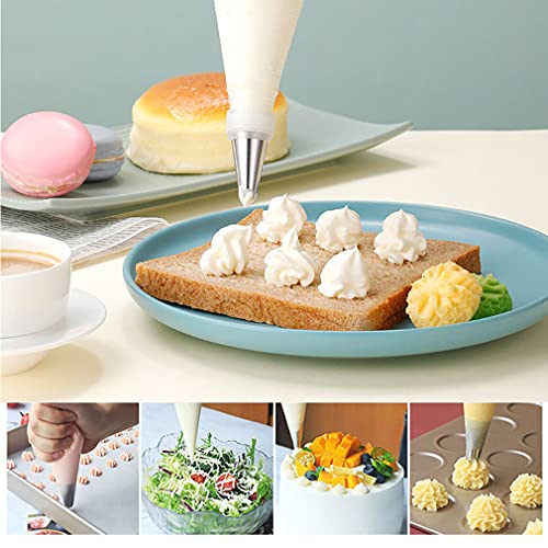 Thickened-Piping bags-Disposable Pastry bag-100pcs icing piping bags&6Pieces Pastry Bag Ties, Cake Cupcake Decorating Bags for Icing and Frosting (12 Inch)