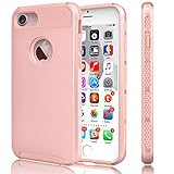 iPhone 7 Case, Tekcoo™ [TDuke Series] iPhone 7 (4.7 INCH) Protective Case Shock Absorbing Hard Hybrid Defender Glossy Cover [Scratch Proof] Plastic Shell + TPU Rubber Inner [Rose Gold]