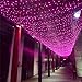 Valuetom 304 LED Curtain Lights Fairy String Twinkle Lighting for Party Wedding Home Garden Decoration 9.8Ft*9.8Ft (Pink)