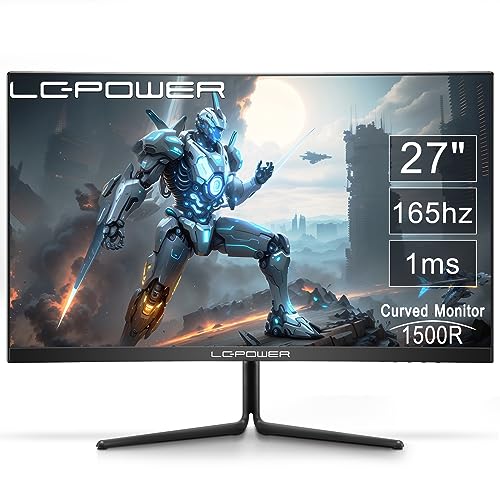 LC-Power LC-M27-FHD-165-C Gaming Monitor 27" curved Full HD Display 16:9, 4ms,VA, 2*HDMI, DP, 165Hz schwarz