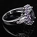 YAZILIND Lady's Silver Plated Flower Shape Crystal Multicolor Women Ring size