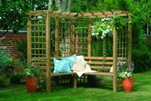 4 plazas fixthedrip Arbour Pagoda enrejado de madera para jardín ...
