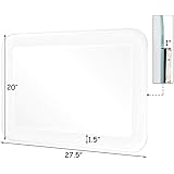 Moon Daughter Home Bathroom Vanity LED Strip Light Bulb Wall-Mount Makeup Mirror with Touch Button