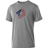 Demarini WTD106229 Gray Youth Graphic T-Shirt Baseball American Flag (Youth Large, Gray)