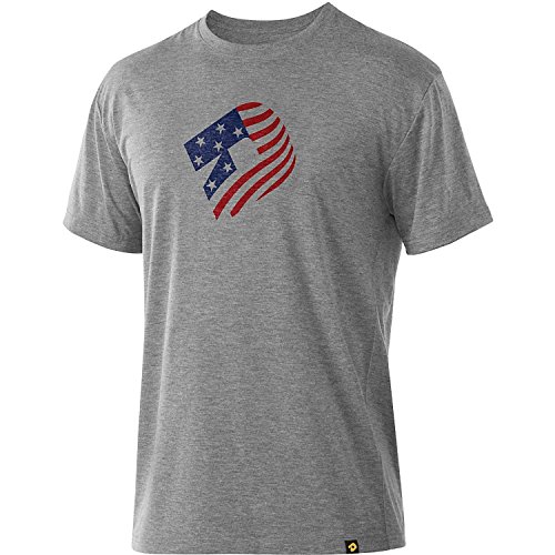 Demarini WTD106229 Gray Youth Graphic T-Shirt Baseball American Flag (Youth Large, Gray)