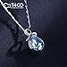 T400 Sterling Silver Heart Necklace I Love You Inspirational Pendant Jewelry Gift for Women