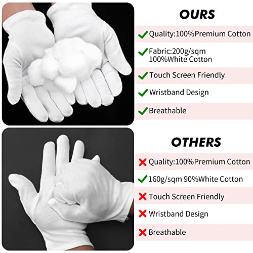 Molain Pairs Moisturizing Gloves White Cotton Moisturizing
