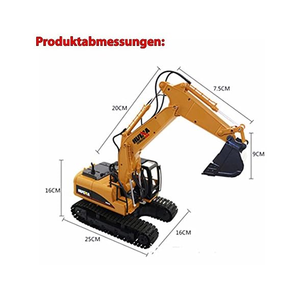 HSP Himoto 15-Kanal professioneller 2.4GHz Edition RC Ferngesteuerter Raupenbagger, viele Metallbauteile, Licht, Sound… – Bild 7