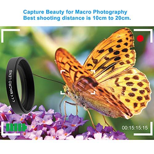 Wide Angle Lens, 72MM 0.39x HD Camera Camcorder Wide Angle Lens with Macro Portion Camera Lenses Kit for Digital Video Camera Camcorder