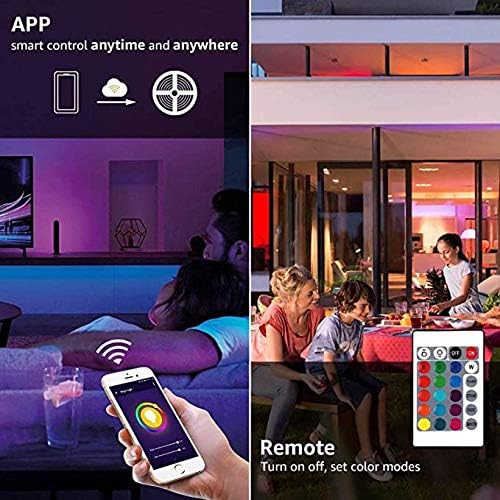 Tiras LEDL8star Luz de Tira LED Smart 5050 Control APP Sync con Msica Multicolor Kit de Luces LED Funciona Luces Decorativas para Navidad y Fiestas