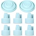 [8-Count] Papablic Duckbill Valves and Silicone Membrane Compatible with Spectra S1, S2 and 9 Plus Breastpumps, Not Original Spectra Pump Parts, BPA/DEHP Free, Blue