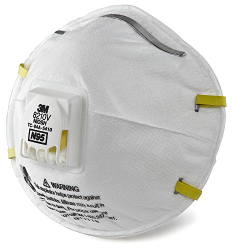 3M Particulate Respirator 8210V, N95 Respiratory Protection (20 Respirator)