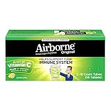 Airborne Lemon Lime Effervescent Tablets, 36 count - 1000mg of Vitamin C - Immune Support Supplement