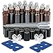 Glass Roller Bottles, 24 Pack 10 ml Amber Essential Oil Roller Bottles with Stainless Steel Roller Balls (3 Dropper, 6 Extra Roller Balls, 2 Bottle Opener) primary