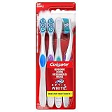 Colgate 360 Optic White Whitening Toothbrush, Soft - 4 Count