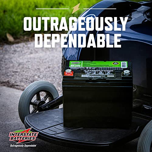 Interstate Batteries 12V 35Ah AGM Deep Cycle Battery (DCM0035) Group 24 Rechargeable Replacement