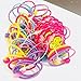 GoProver 50pcs Baby Hair Ties for Kids Toddlers Girls Ponytail Holder Head Bands Ropes Colorful Elastic Headband Accessories