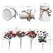 YILIYAJIA Artificial Flowers,Faux Flowers in Vase Decor, Silk Rose Flower Arrangements Fake Bouquets with Ceramics Vase Table Centerpieces Living Dinning Coffee Table Room Kitchen