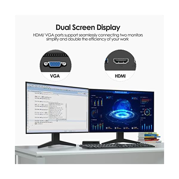 Mini PC Windows 10/Linux, Intel Atom X5-Z8350 HD Graphics Mini Computer 4GB DDR3/64GB eMMC Support 2.4/5G WiFi, BT 4.0…