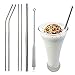 Reusable Straw Stainless Steel Straw - Bent, Straight and Smoothie Straws (6-Piece Straw Set)