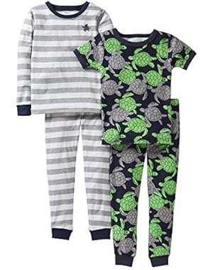 Carter's Little Boys' 4 Piece Printed Cotton Set (Baby)
