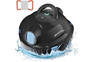 OUCAXIA Y10 Cordless Robotic Pool Cleaner Automatic Vacuum - 90 Mins Runtime, Powerful Suction, Self-Parking, Lightweight for Above/Inground Pools Up to 65ft/1100 Sq.Ft
