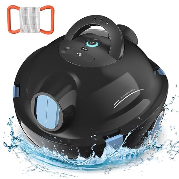 Cordless Robotic Pool Cleaner, Automatic Pool Vacuum by OUCAXIA - Used condition - US$75.33