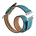 Kartice for Apple Watch Series 3 Band,Double Wrap Genuine Crazy Horse Leather Band Double Stitching Strap Bracelet Replacement Wrist Band for Apple Watch Series 3 Series 2 Series 1,Brown 42mm