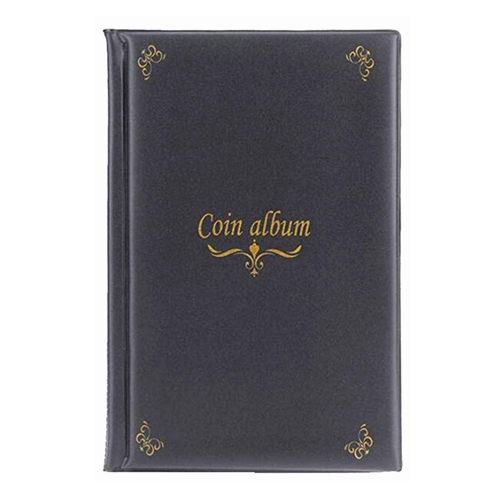 MULOVE 150 Pockets Coin Collectors Album, Coin Collection Holder Book Suitable for Coin Diameter Less Than 1.65 Inches Storage,Black