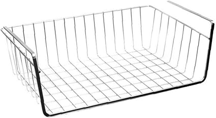 Unterhalb der Ablage Drahtkorb im Rack Dias für die Aufbewahrung unter