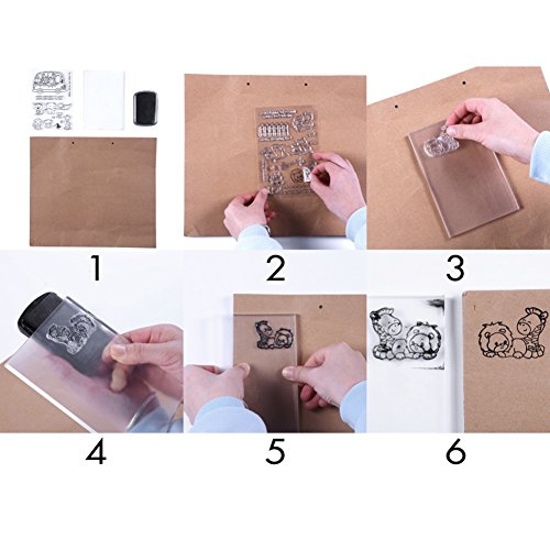 YESIDO Clear Stamps Silicone for Card Making Fantastic Craft PatternRetro Key Transparent Stamp Seal Rubber Postage Design DIY Scrap-Booking Photo Album Diary Decoration Supplies Gifts
