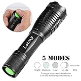 Letmy Handheld Flashlight Led Tactical Flashlight Torch light 900 Lumen Waterproof Adjustable Zoomable Flashlight for Outdoor Powered By 1x18650 Or 3xAAA Battery (Battery Not Included)