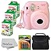 Fujifilm Instax Mini 8 Instant Film Camera (Pink) with Fujifilm Instax Mini 6 Pack Instant Film (60 Shots) + Compact Bag Case + Batteries Top Kit