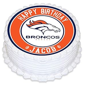 Denver Broncos Edible Image Cake Topper Personalized Birthday 11