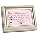 Cottage Garden Sweet Sixteen Champagne Silver Rope Trim Music Box Plays You Light Up My Life