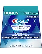 Crest 3D White Professional Effects Whitestrips 20 Treatments + Crest 3D White 1 Hour Express Whitestrips 2 Treatments - Teeth Whitening Kit