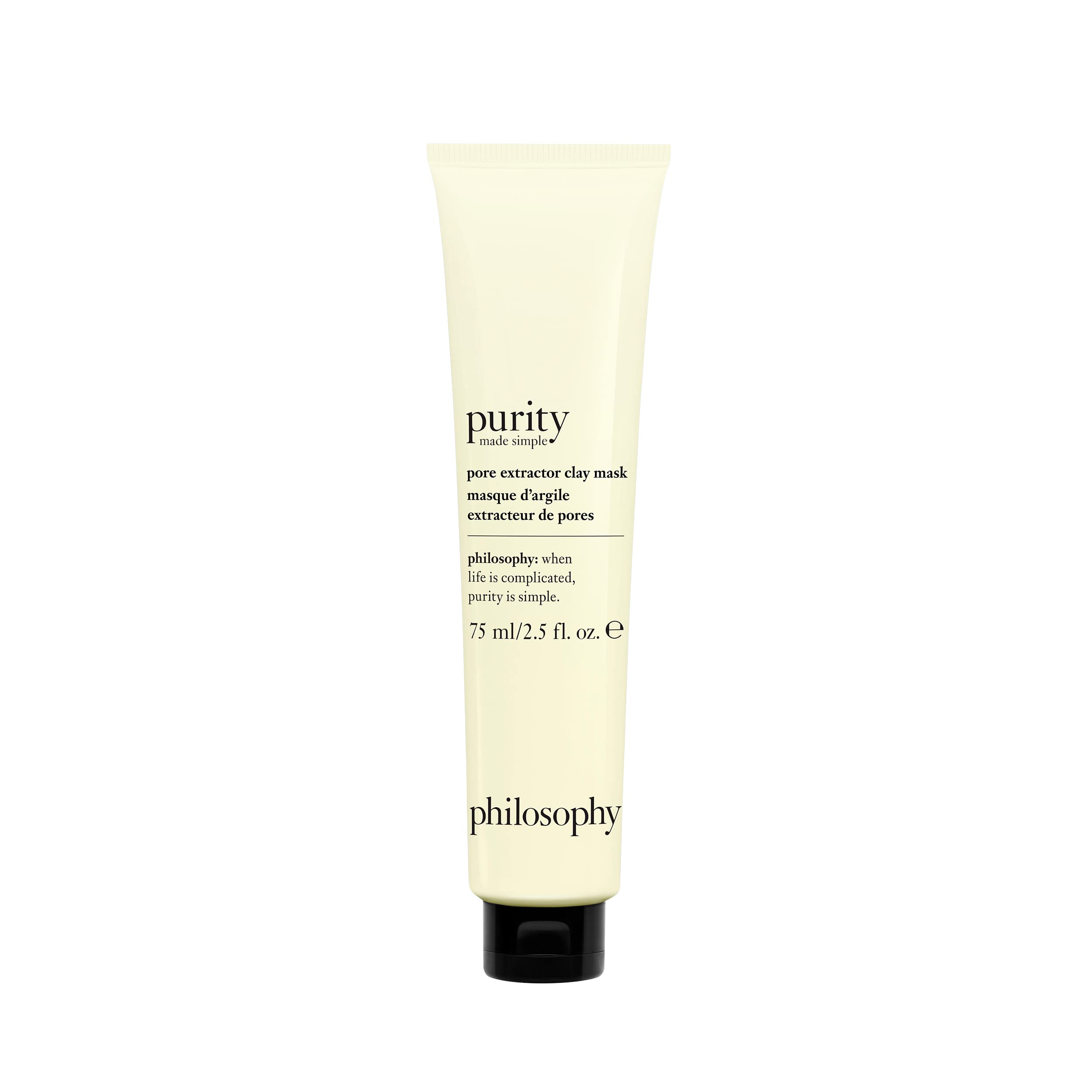 philosophy purity exfoliating clay mask 75ml , acne treatment mask with salicylic acid , anti-blackhead mask