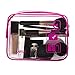 ANRUI Clear Toiletry Bag, 3-Pack TSA Approved Toiletry Bag For Travel Carry On Airport Quart Sized Clear Bag Same Size - rose