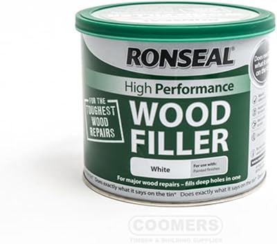 Ronseal High Performance Wood Filler White 550g
